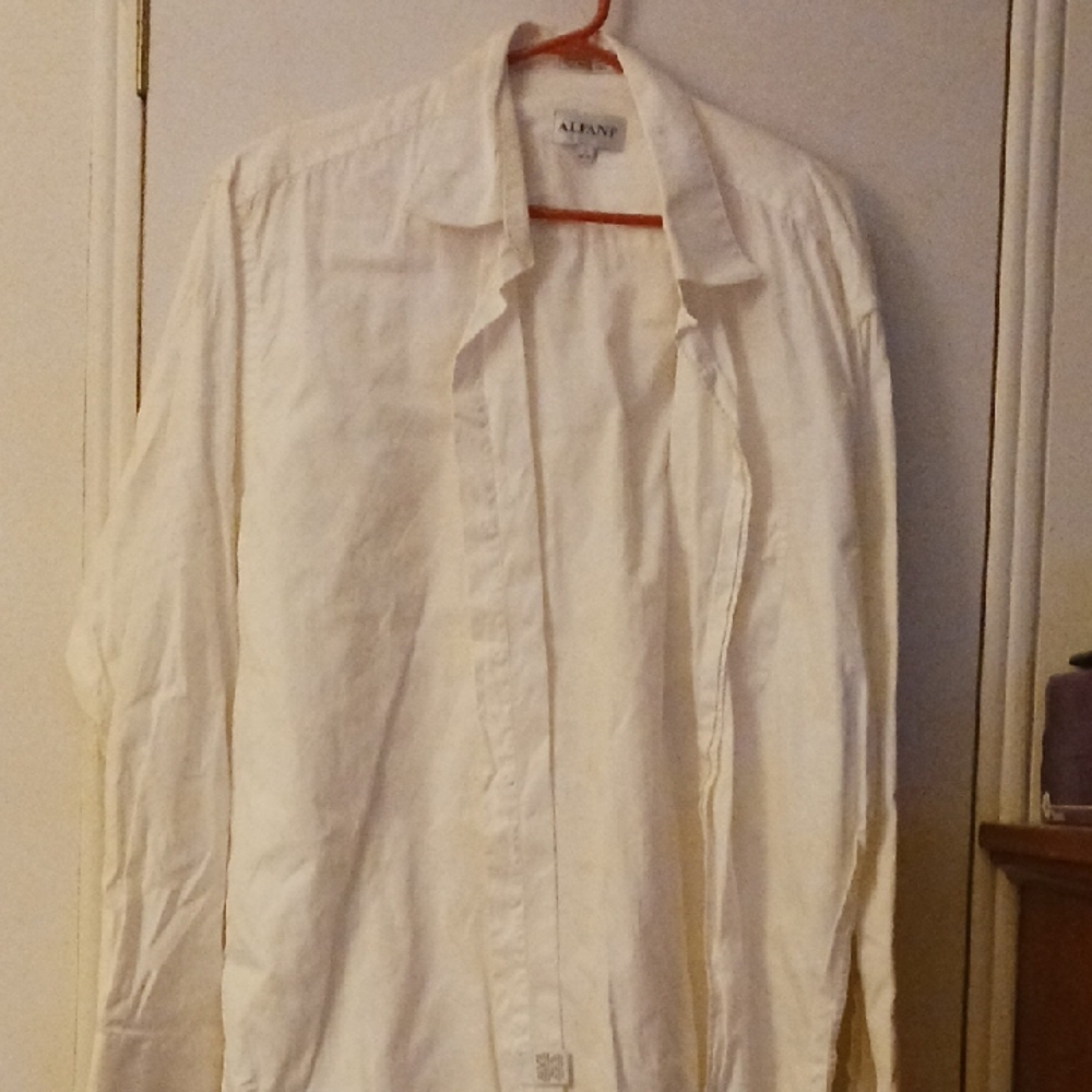 Alfani White Button-Up Shirt